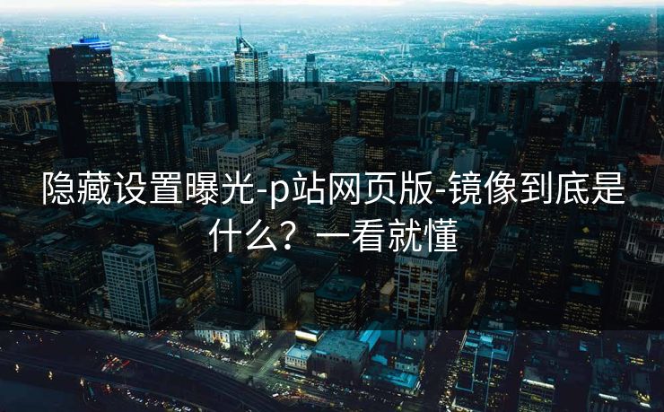 隐藏设置曝光-p站网页版-镜像到底是什么？一看就懂
